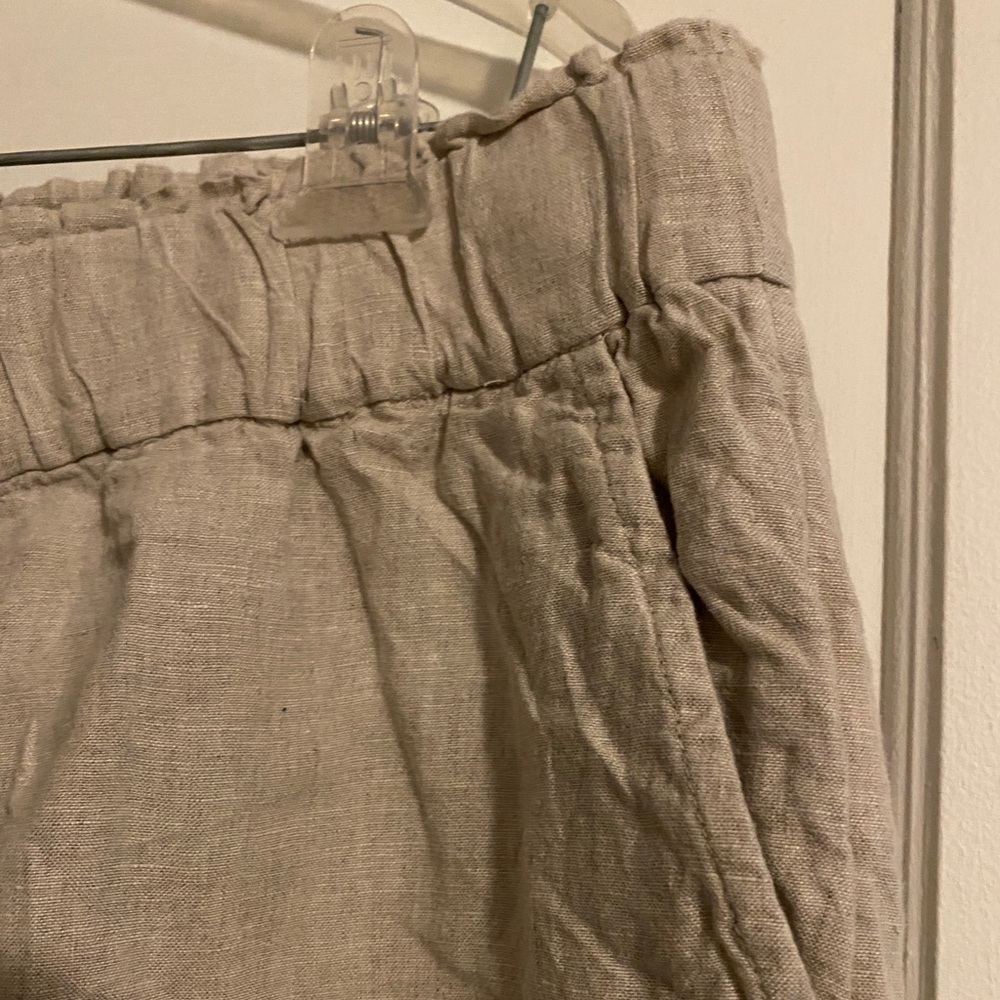 J Crew Tropez Linen Elastic Waist Pull On Shorts Size XXL - Picture 7 of 9